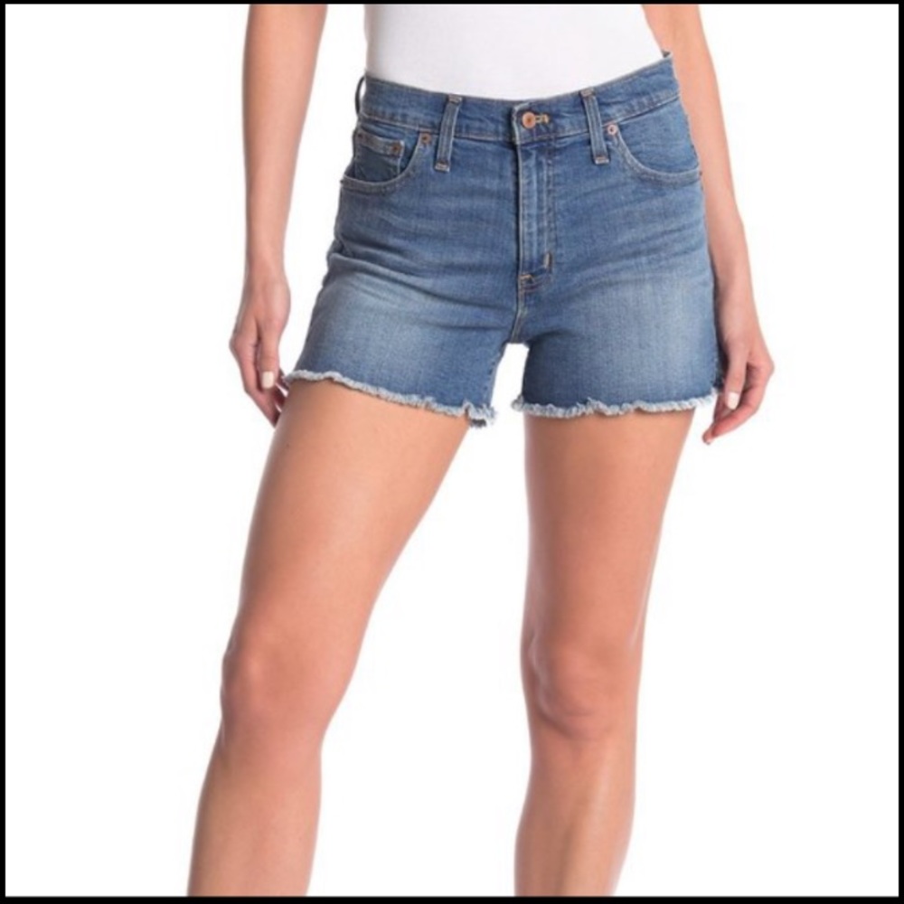 NWOT Jcrew Indigo Denim Raw Hem Shorts | Sz 32